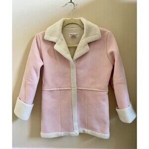 American Girl Pink Suede Feel Warm Stylish Winter Coat Size 10
